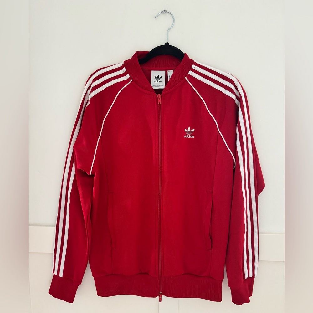 ADIDAS SST Track Jacket in Scarlet Red Sz medium